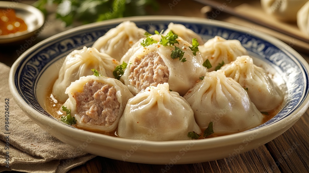Dumplings filled with meat Dumplings filled with meat
