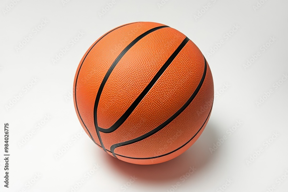 Fototapeta premium Generate an image of a standard orange basketball, with black lines running along