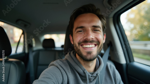 Smiling Drivers and Passengers in Cars - Happy, Relaxed, Diverse Individuals Enjoying Car Journeys