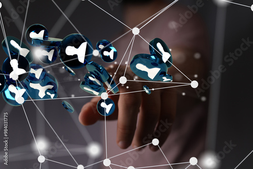 Abstract technology group a...