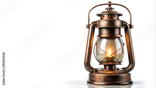 Antique lantern isolated on white background