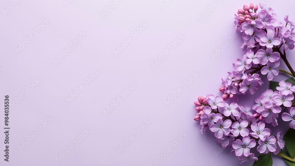 Elegant lilacs on lavender backdrop Perfect for spring events Elegant lilacs on lavender backdrop Perfect for spring events