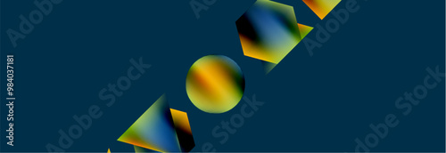 Fluid color geometric shapes abstract background. Vector Illustration For Wallpaper, Banner, Background, Card, Book Illustration, landing page