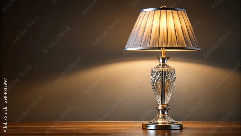 Art Deco crystal lamp mockup with empty space in medium shot Art Deco crystal lamp mockup with empty space in medium shot