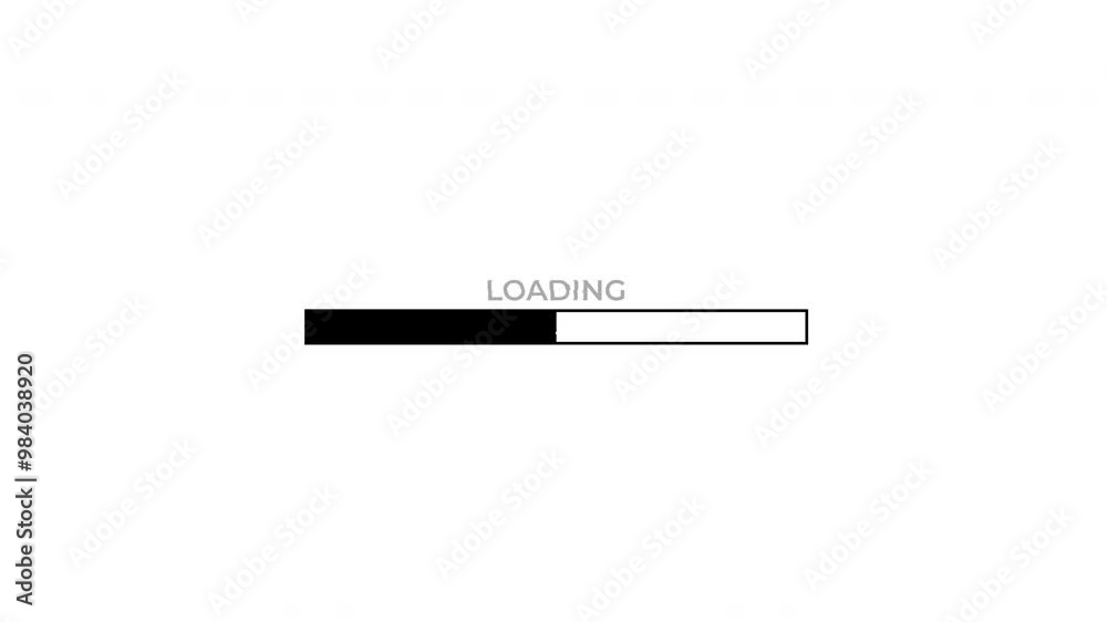 Loading bar animation with glitch effect on white background. 4k Video Loading bar animation with glitch effect on white background. 4k Video