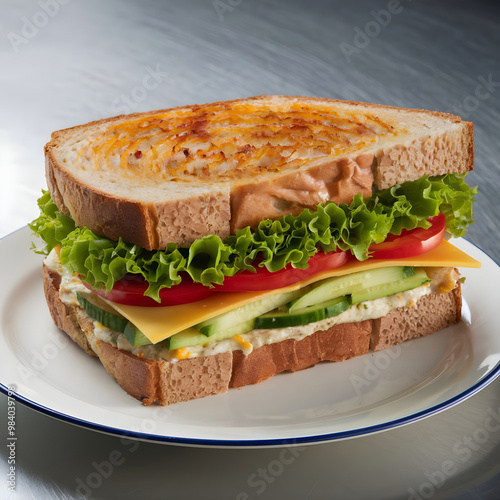 Photo A Delicious Sandwich HD Photo Background