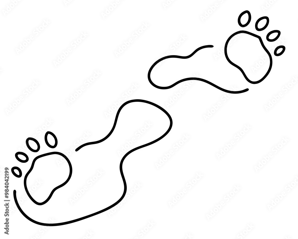 traces human steps outline coloring book page line art drawing traces human steps outline coloring book page line art drawing