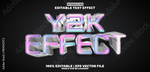 Y2k new design text effect