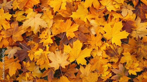 Autumn orange banner with blurred maple leaves, ideal for seasonal designs and fall projects.