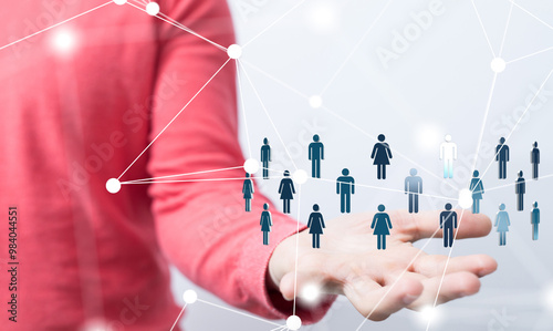 Global network. Blockchain. 3D illustration. Neural networks and artificial intelligence. Abstract