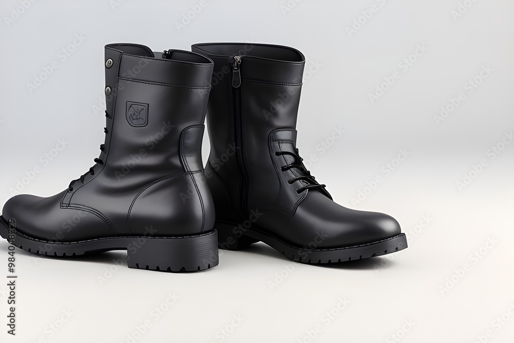 Pair of Stylish Boots Isolated on White Background Pair of Stylish Boots Isolated on White Background