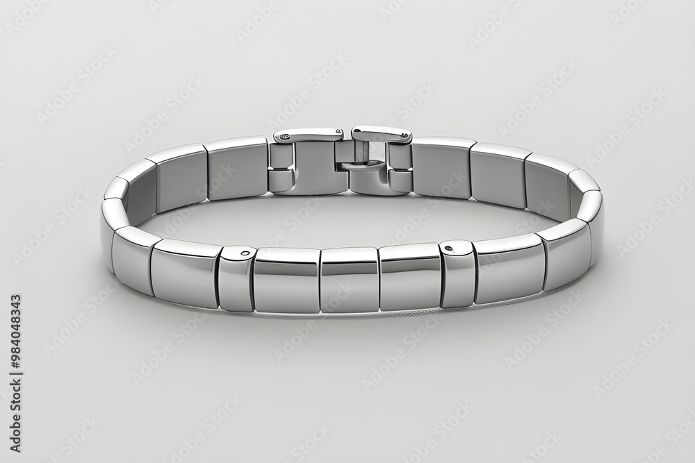 Distressed Leather Bracelet on White Background Distressed Leather Bracelet on White Background
