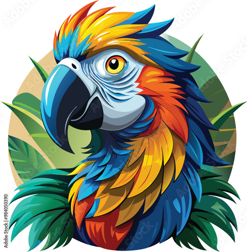 parrot vector illustration, Print