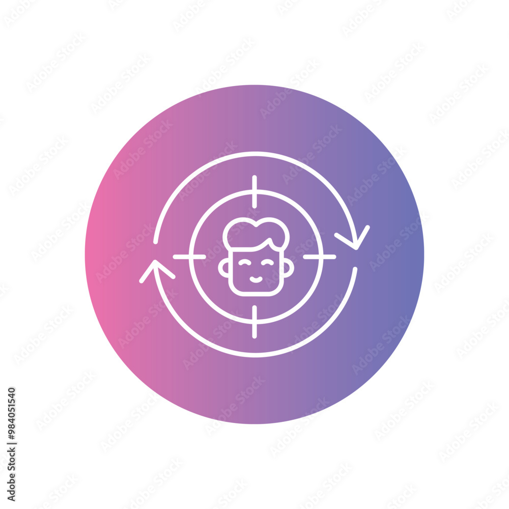 Retargeting vector icon stock illustration Retargeting vector icon stock illustration