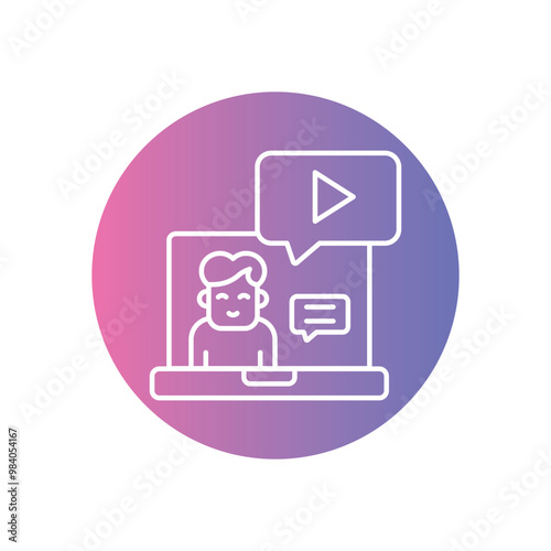 Webinar vector icon stock illustration