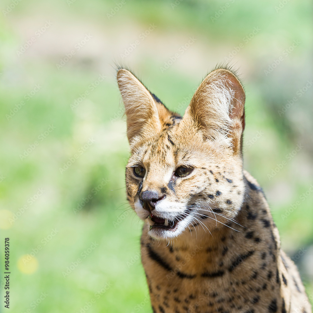 Porträt einer Serval Katze Porträt einer Serval Katze