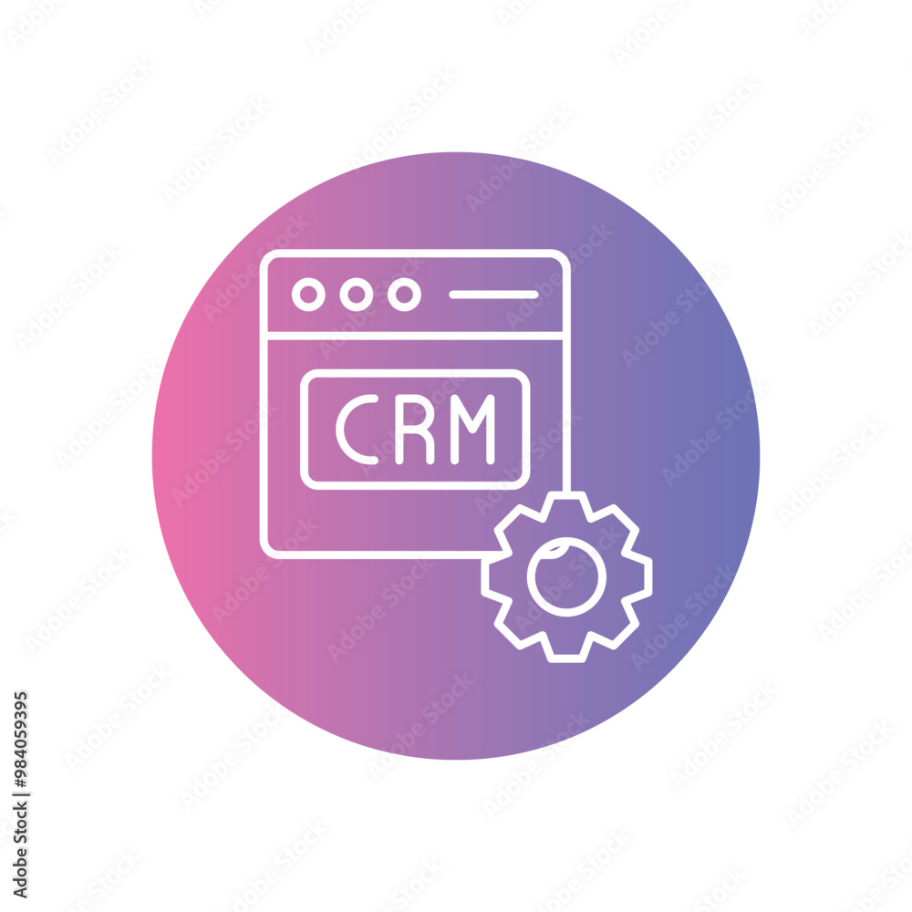 CRM vector icon stock illustration CRM vector icon stock illustration