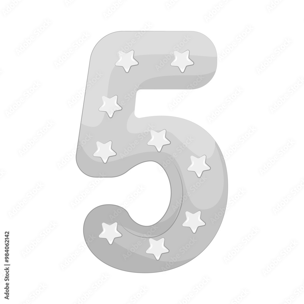 Illustration of number 5