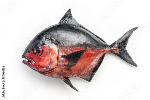 Colorful Opah Fish Isolated on Pristine White Background photo