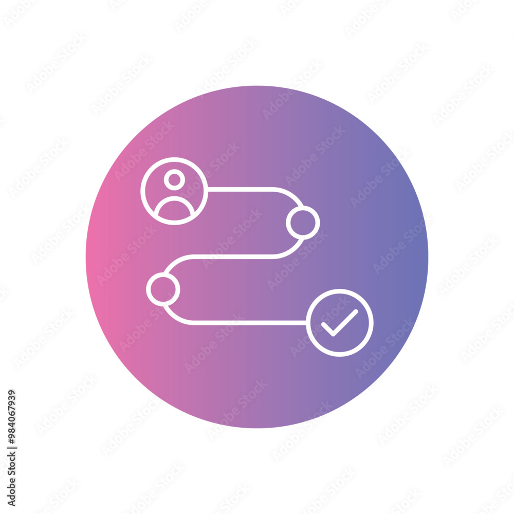 Customer Journey vector icon stock illustration Customer Journey vector icon stock illustration