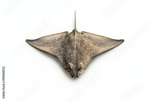 Graceful Stingray Specimen on Immaculate White Surface photo