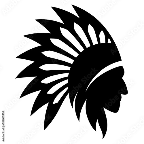 Native American headdress silhouette
