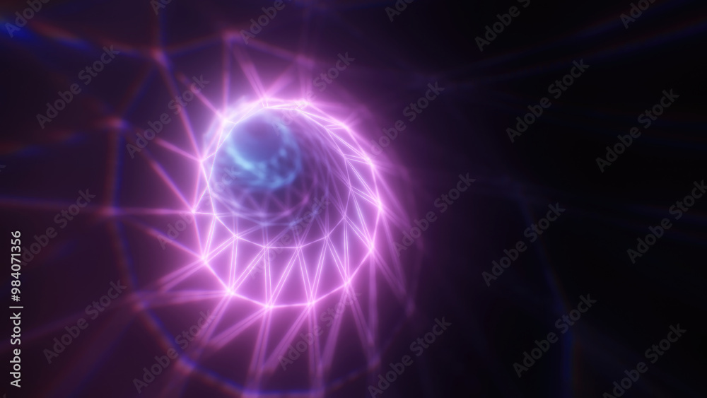 A mesmerizing pink and blue vortex with a geometric wireframe futuristic glowing tunnel effect for conveying technology, digital worlds, or abstract energy A mesmerizing pink and blue vortex with a geometric wireframe futuristic glowing tunnel effect for conveying technology, digital worlds, or abstract energy