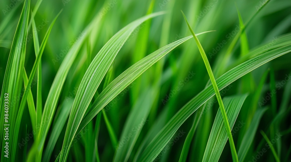 A close-up of fresh green grass, vibrant and lush A close-up of fresh green grass, vibrant and lush