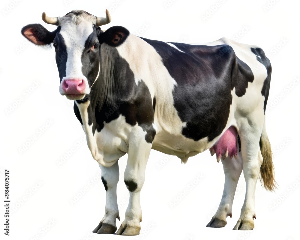 Isolated New Zealand Cow on White Background Isolated New Zealand Cow on White Background