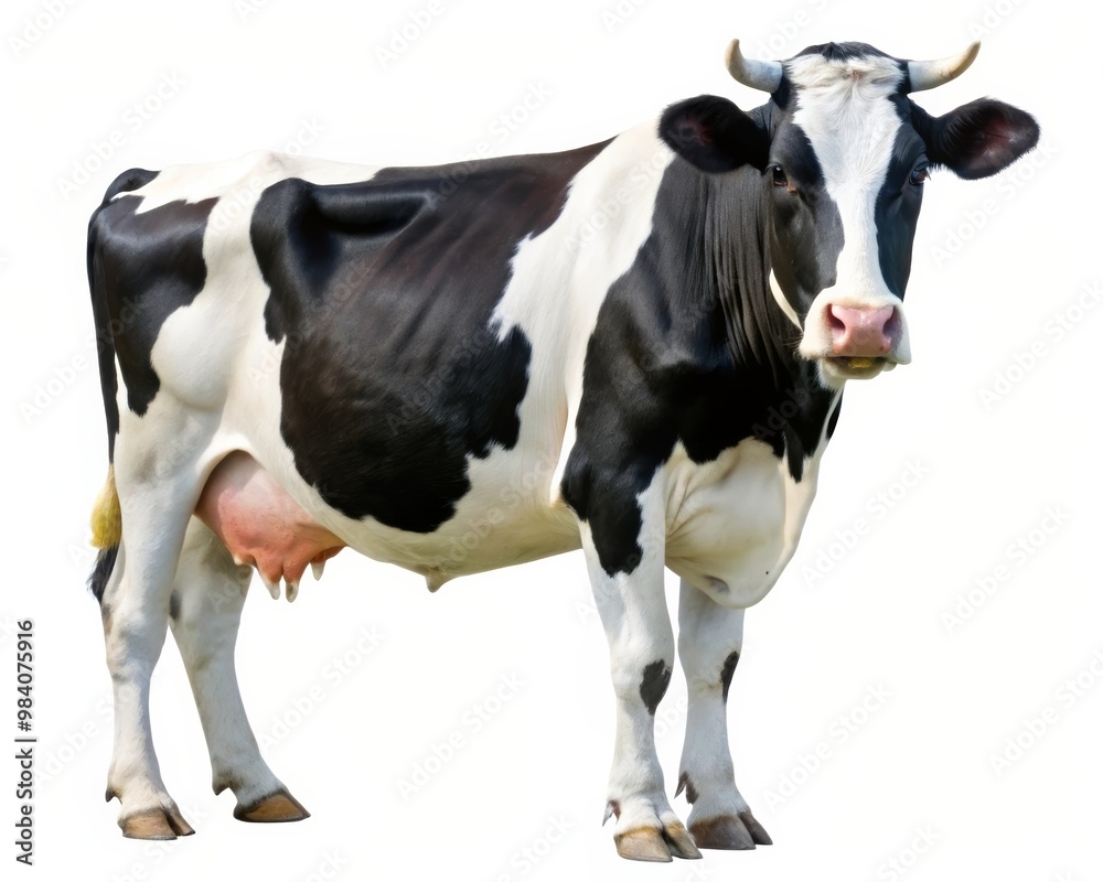 Isolated New Zealand Cow on White Background Isolated New Zealand Cow on White Background