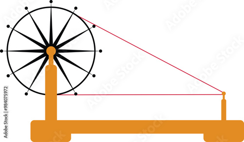 Illustration of charkha