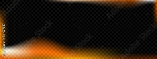 Film overlay light leak, light film texture with noise on transparent background