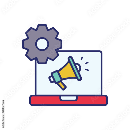 Marketing Automation vector icon stock illustration