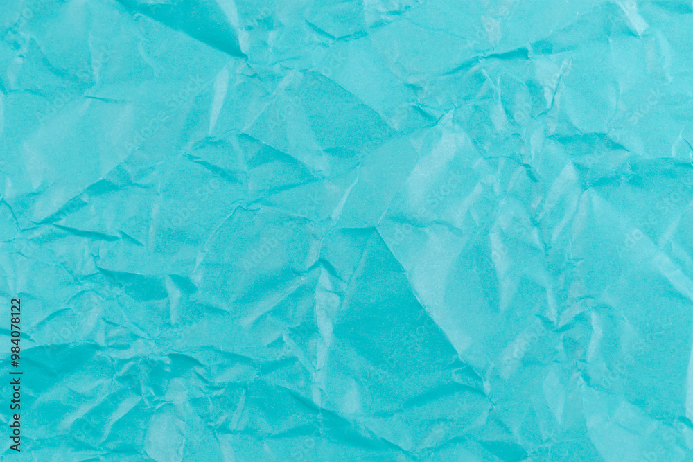 Obraz premium Blue Texture Background. Crumpled paper.