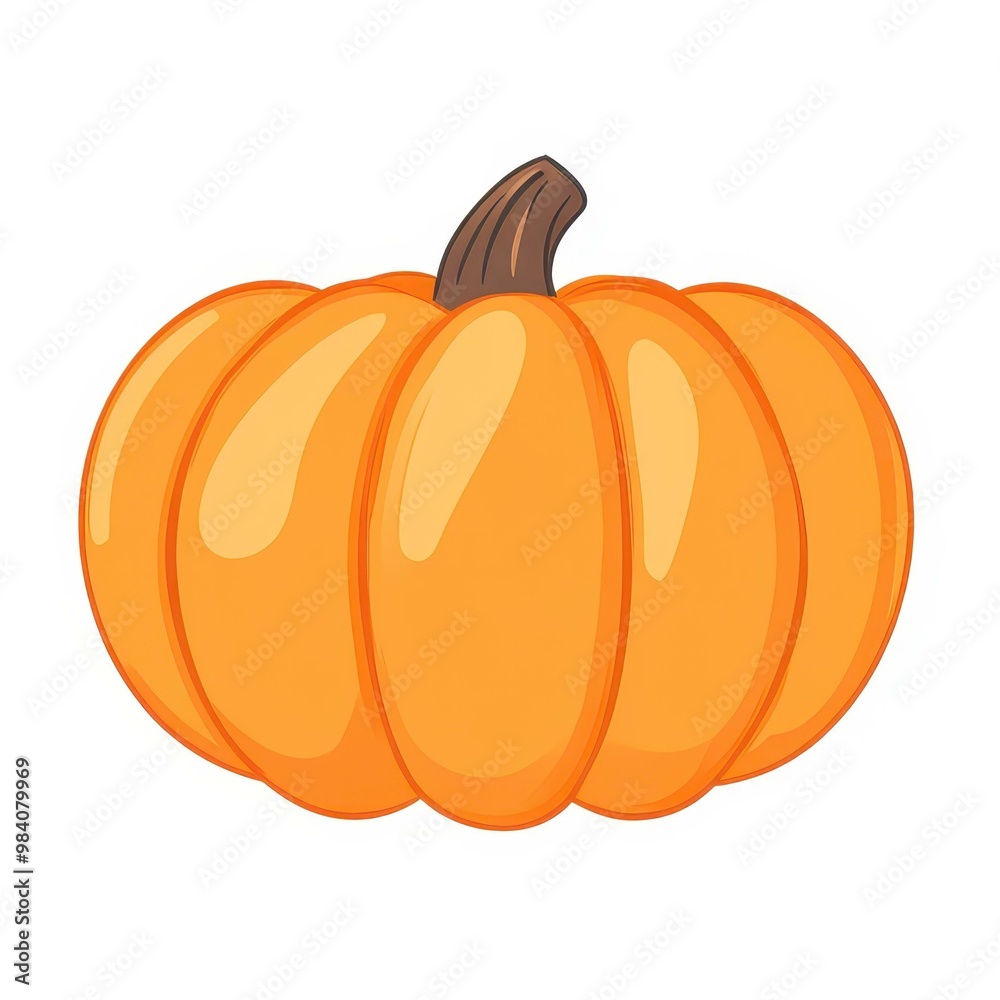 Obraz premium Elevate your festivities with this simple pumpkin design, perfect for carving and creative inspiration.