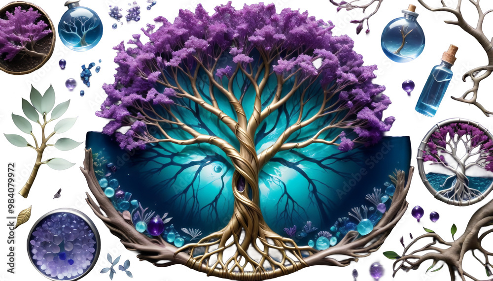 water glowing beautiful a forest avatar life tree pandora s purple illustration tree life water purple glowing forest box fantasy luminescent bioluminescence tranquil relaxation oxygen beautiful