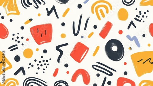 Explore a vibrant handdrawn abstract backdrop bursting with textures, perfect for your next artistic project or design.