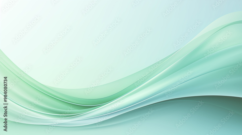 Abstract green wave curve business background Abstract green wave curve business background