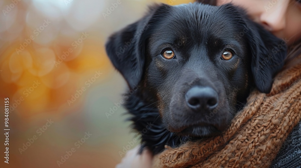 A person with a service dog in the workplace. A person with a service dog in the workplace.