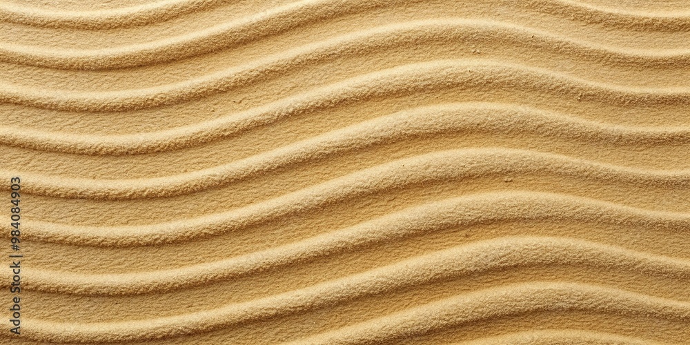 Asymmetrical smooth abstract wavy texture of sand background in natural beige colors