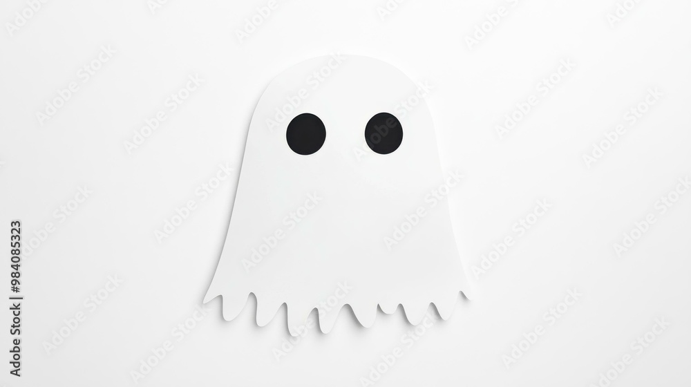 Spooky Halloween Ghost Cutout - Paper Decoration Spooky Halloween Ghost Cutout - Paper Decoration