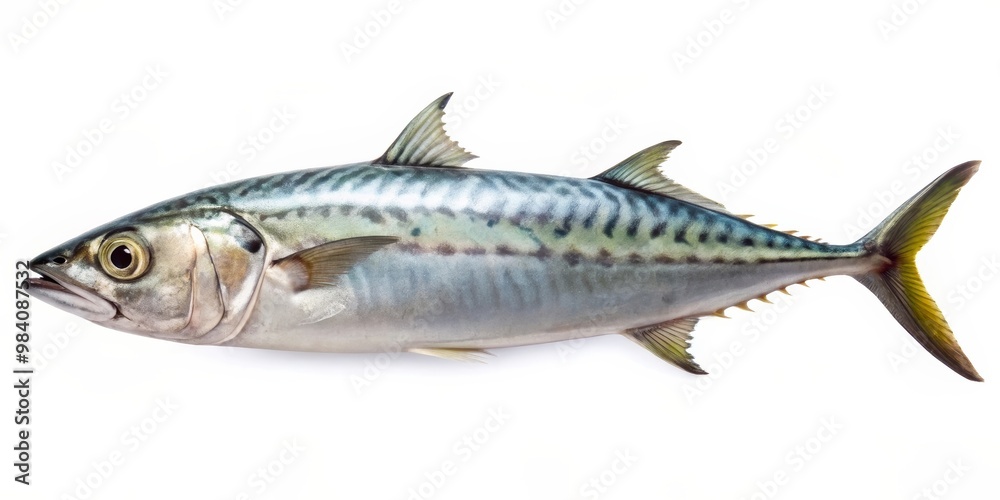 Japanese Spanish Mackerel Isolated on White Background Japanese Spanish Mackerel Isolated on White Background