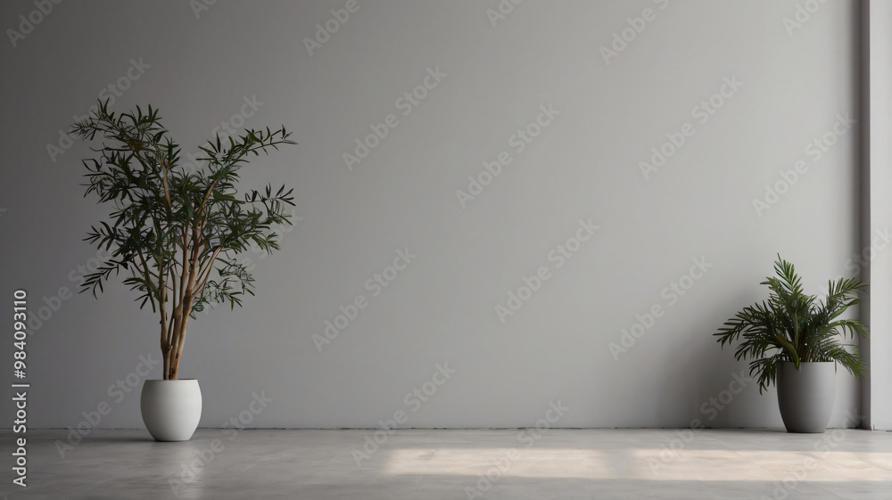 Modern interior design with empty mock-up wall and furniture, minimalist . copy space Modern interior design with empty mock-up wall and furniture, minimalist . copy space