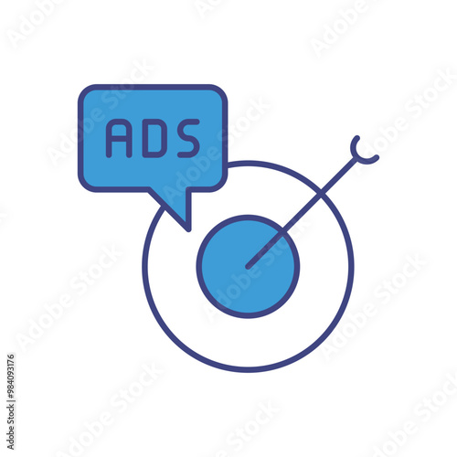 LinkedIn Ads vector icon stock illustration