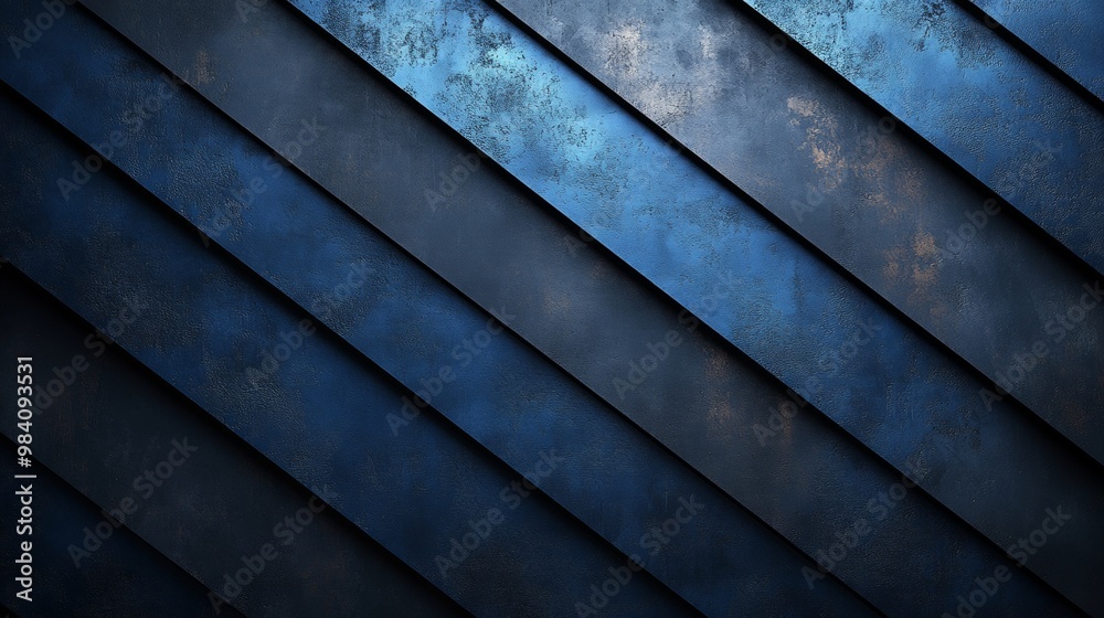 Blue metallic background with stripes and lines. 3d illustration for your design Blue metallic background with stripes and lines. 3d illustration for your design