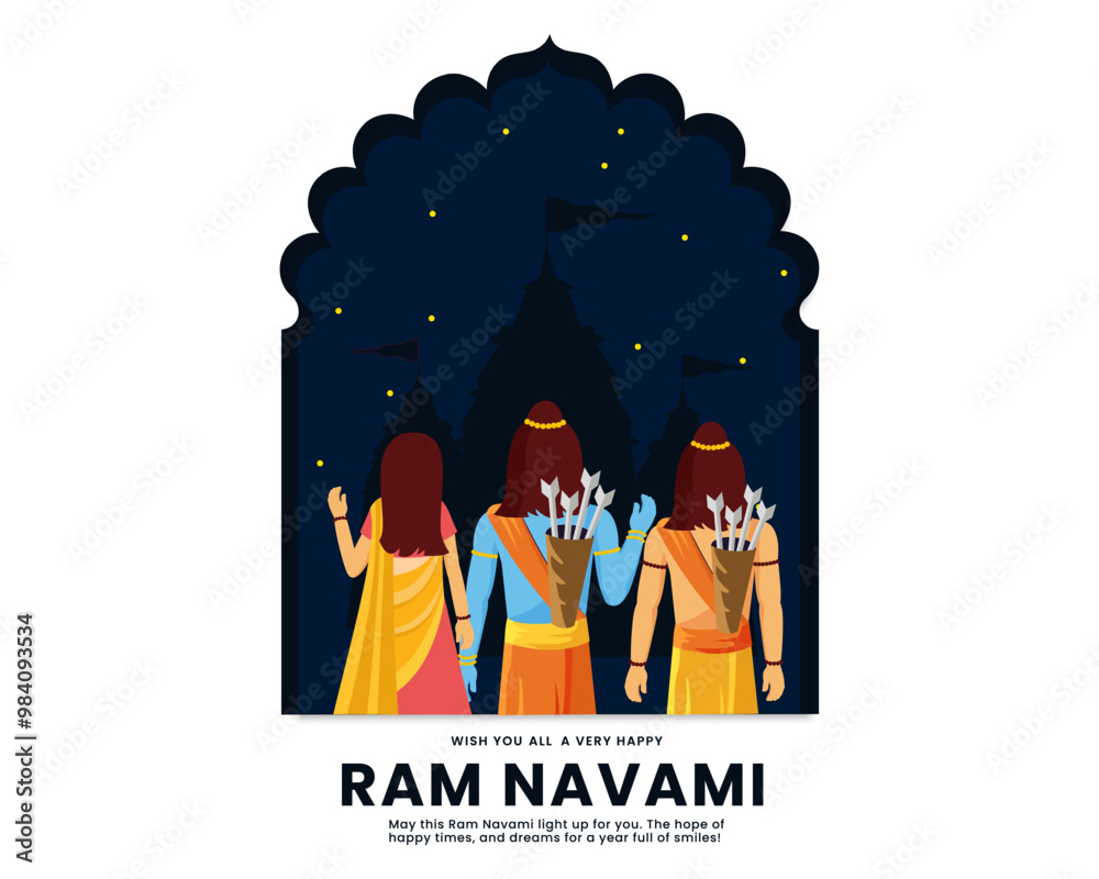 Φωτογραφία ram navami hindu festival celebration lord rama sita and brother laxman return r