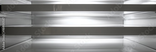 Wallpaper Mural Background with empty refrigerator compartment and empty shelves. Torontodigital.ca