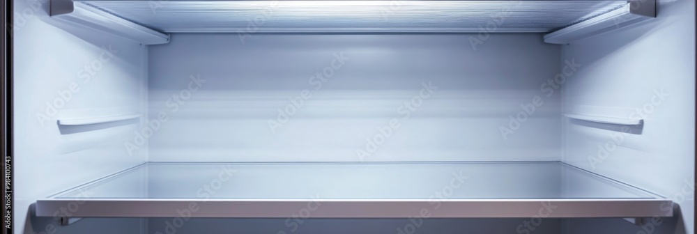 Background with empty refrigerator compartment and empty shelves. Background with empty refrigerator compartment and empty shelves.