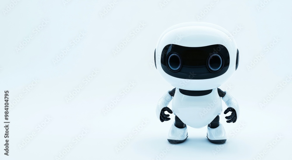 a white robot on a solid background a white robot on a solid background