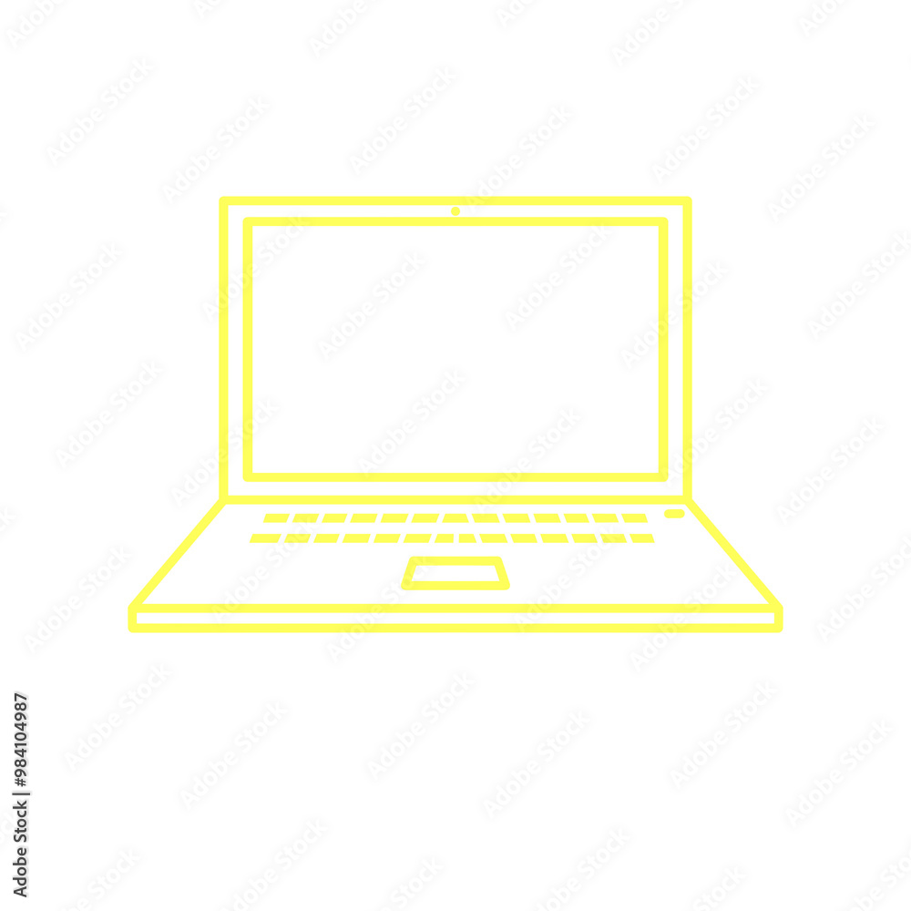 Doodle Icon laptop or computer illustration on transparent background that can be use for background, slide view, social media, sticker, scrapbook and etc. | Aesthetic with yellow color Doodle Icon laptop or computer illustration on transparent background that can be use for background, slide view, social media, sticker, scrapbook and etc. | Aesthetic with yellow color